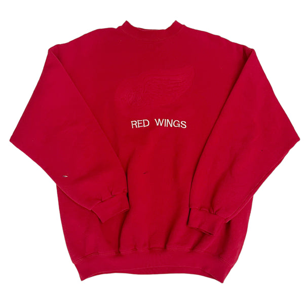 Vintage 90s Tultex NHL Detroit Red Wings Spellout Crewneck