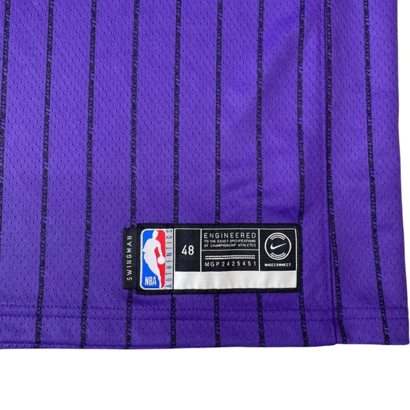 Vintage Nike NBA Los Angeles Lakers LeBron James Striped Jersey Size 48 Large Jersey Purple Size Large