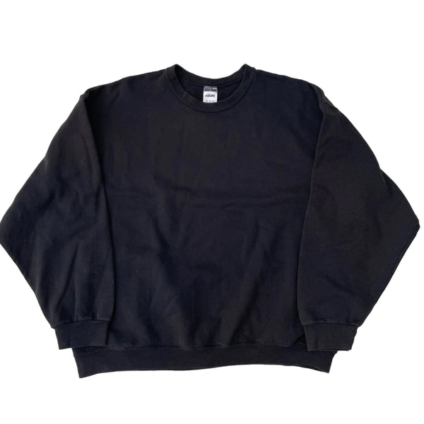 Vintage 90's Jerzees Crewneck Sweatshirt Black Size Extra Extra Large