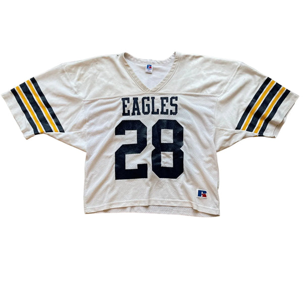 Vintage 90's Russell Athletic NFL Philadelphia Eagles Number 28 Jersey White Size Extra Large