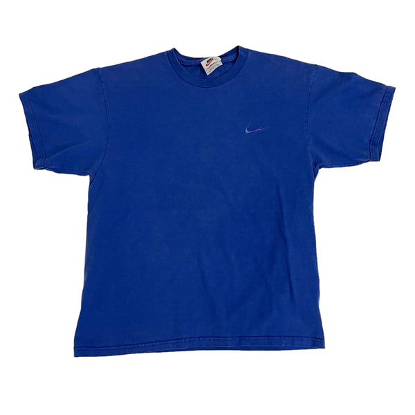 Vintage 90s Nike Blue Mini Swoosh T-Shirt