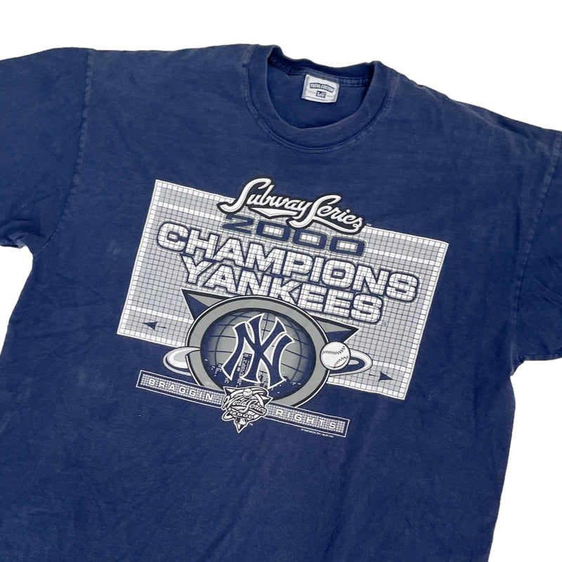 Vintage Y2K Lee MLB New York Yankees Subway Series Navy Blue T-Shirt