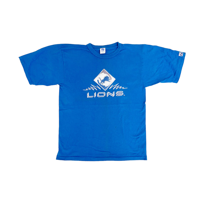 Vintage 90s Logo 7 Athletic NFL Detriot Lions Big Logo Royal Blue T-Shirt