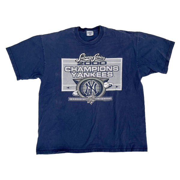 Vintage Y2K Lee MLB New York Yankees Subway Series Navy Blue T-Shirt