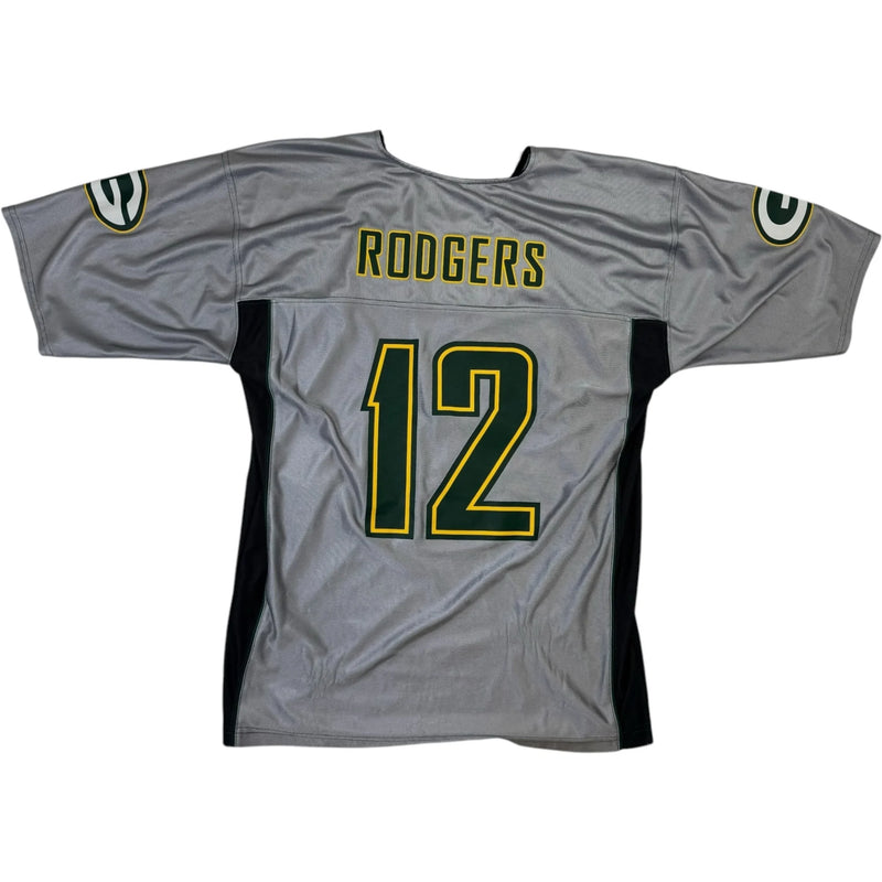 Vintage NFL Green Bay Packers Aaron Rodgers 12 Jersey Gray Size XL