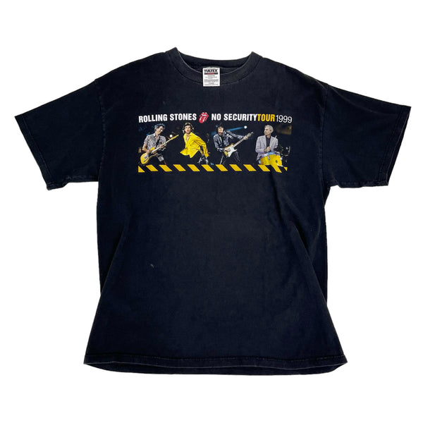 Vintage 1999 Tultex Rolling Stones No Security Tour Black T-Shirt
