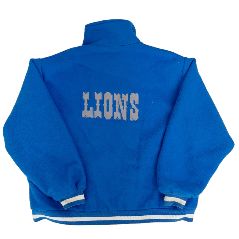 Vintage 90s Pro Elite Detroit Lions Blue Fleece Jacket