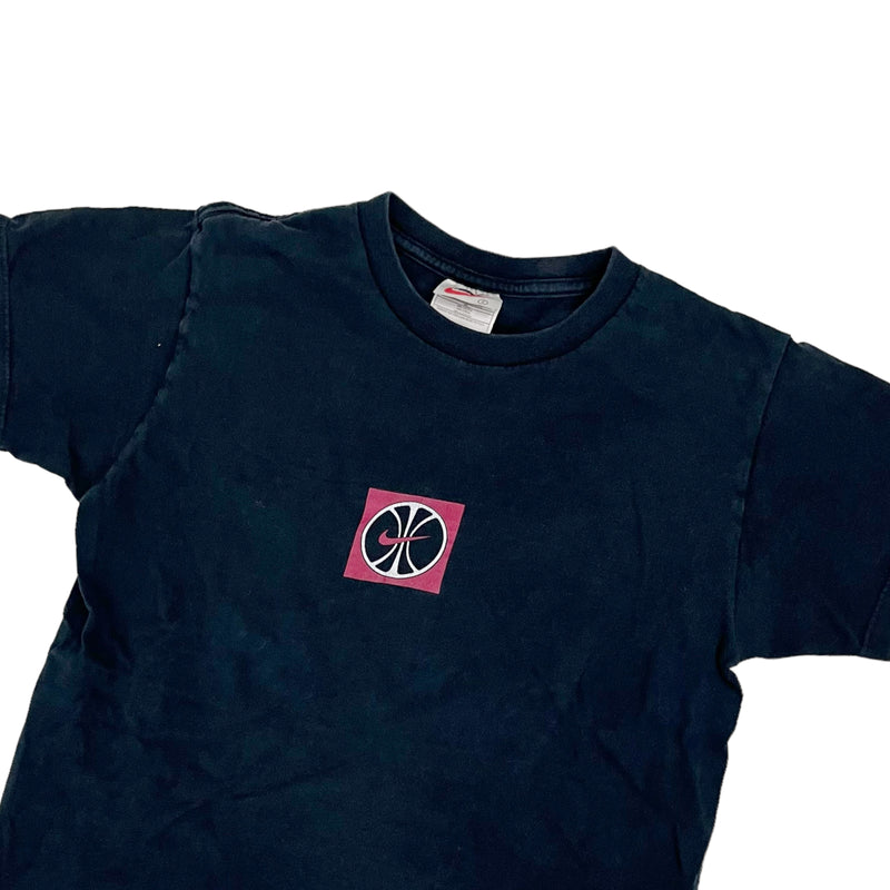 Vintage 90s Nike Basketball Center Logo Black T-Shirt