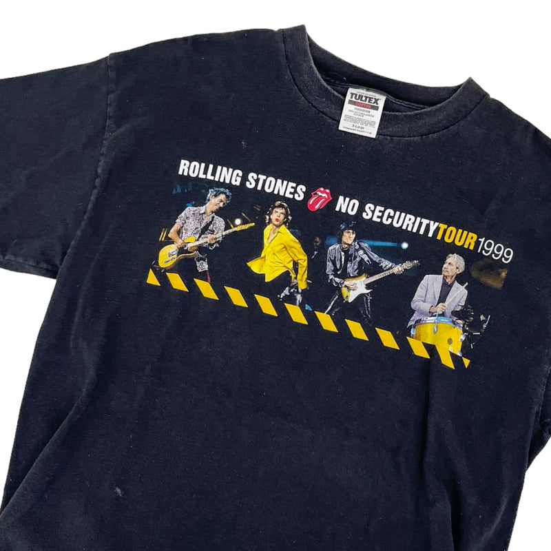 Vintage 1999 Tultex Rolling Stones No Security Tour Black T-Shirt