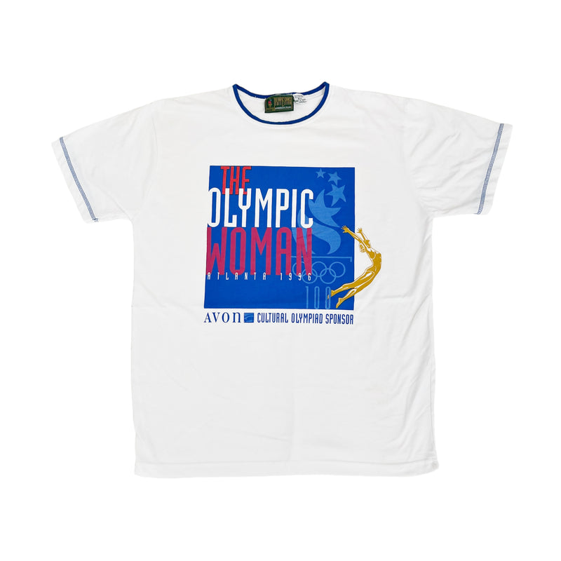 Vintage 1996 Olympic Games Collection The Olympic Woman Ringer T-Shirt