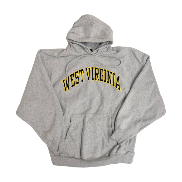 Vintage Steve & Barrys NCAA West Virginia Spellout Grey Hoodie