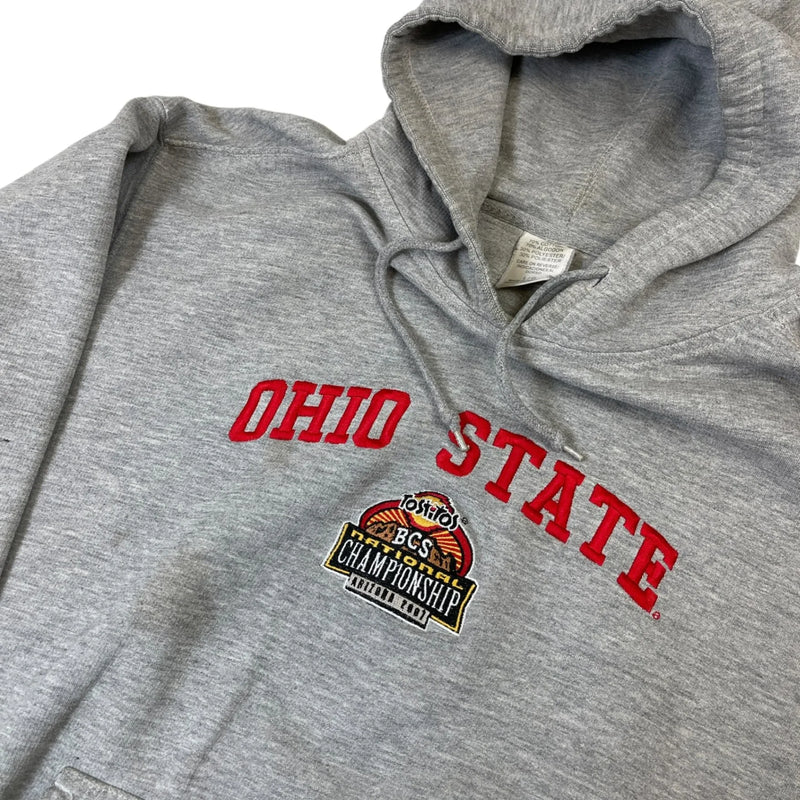 Vintage NCAA Ohio State BCS National Championship 2007 Sweatshirt Gray Size L