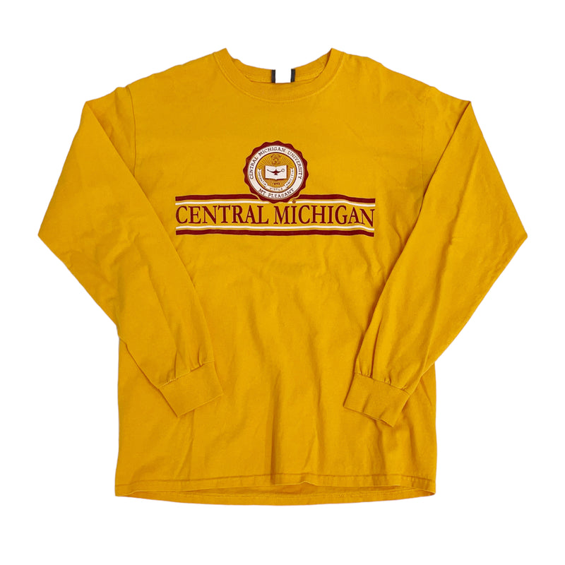 Vintage Central Michigan University Yellow Longsleeve T-Shirt
