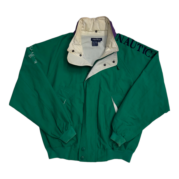 Vintage Nautica Zip-Up Jacket Green Size Extra Large