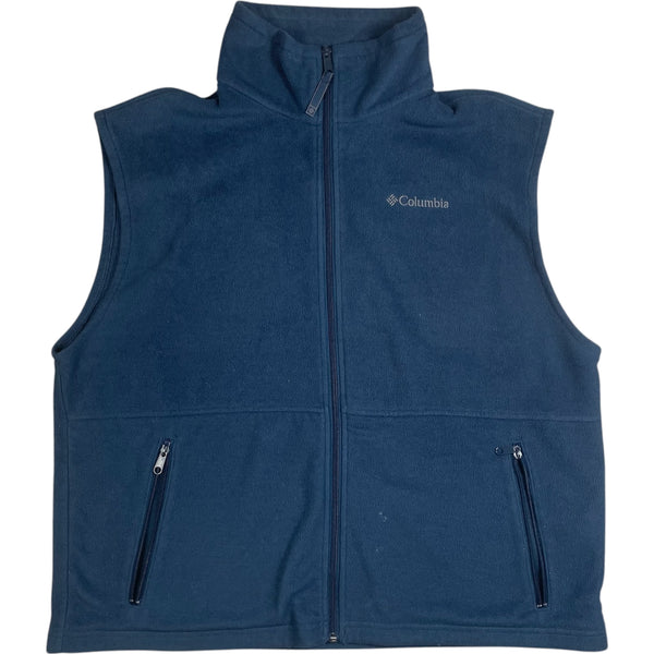 Vintage Columbia Fleece Full-Zip Vest Navy Size XL