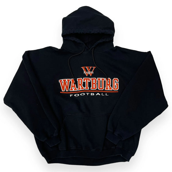 Vintage NCAA WARTBURG FOOTBALL Printed Text With Logo Sweatshirt Black Size Extra Large