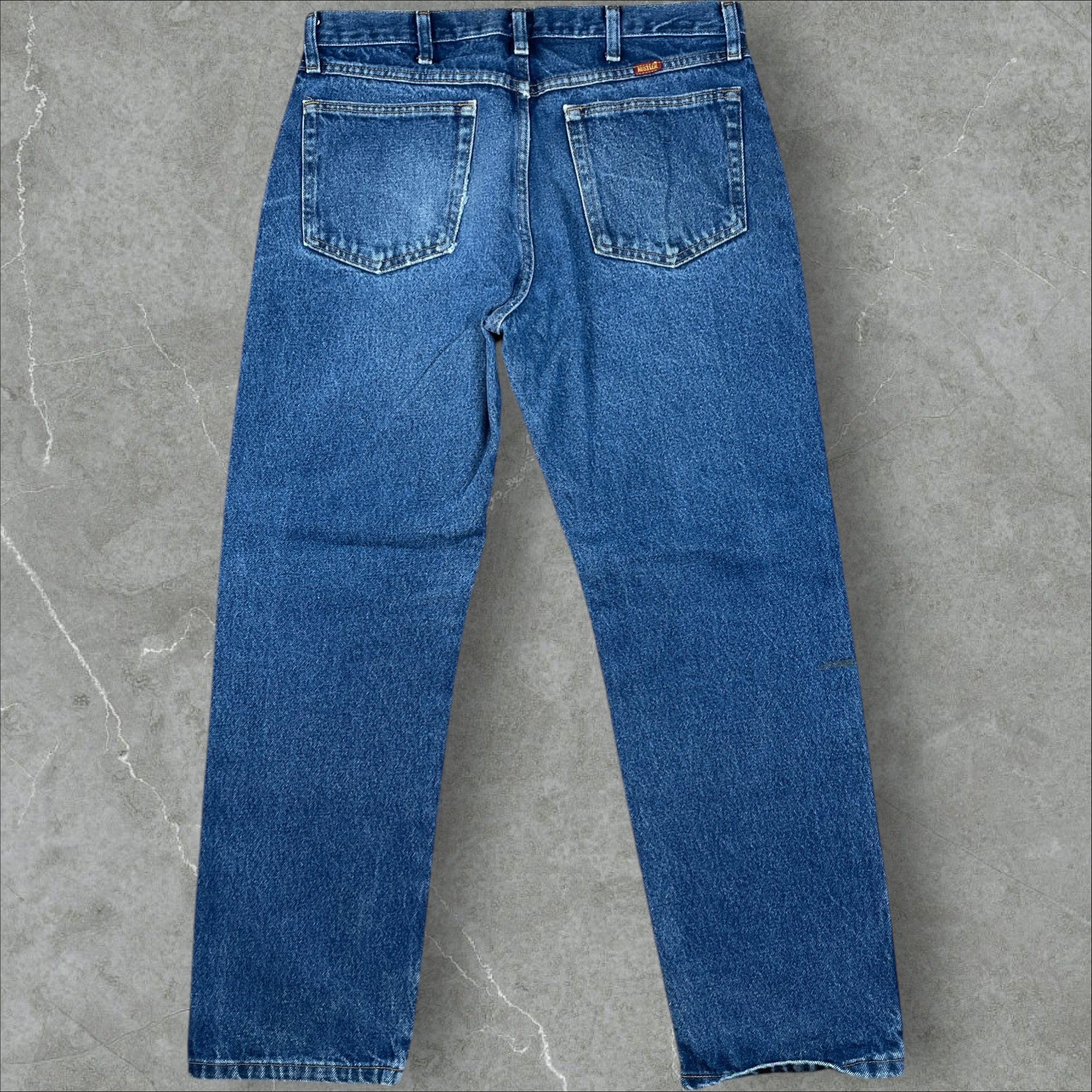 Vintage Rustler Relaxed Fit Blue Denim Pants A101 Size 34x30