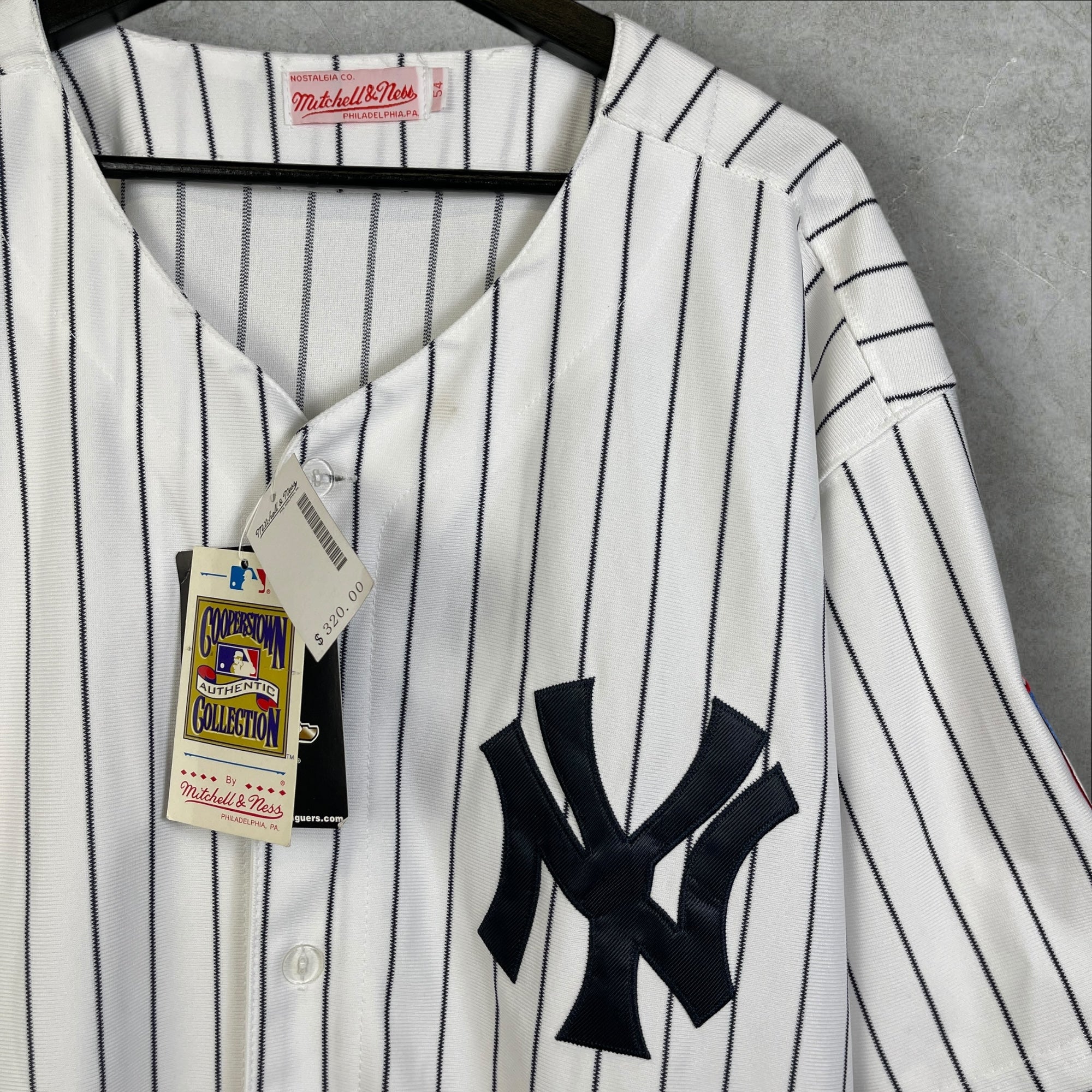 100% Authentic MLB New York Yankees Mitchell & Ness 1951 Mickey Mantle #7 Cream Jersey Size 54