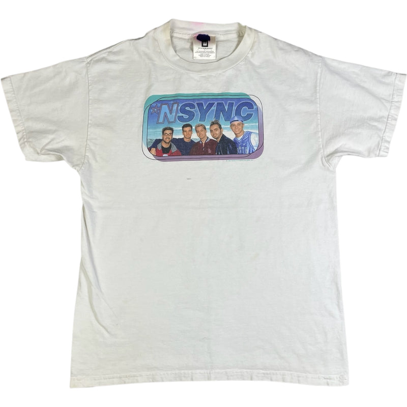 Vintage 90s NSYNC Winterland 1999 Band T-Shirt White Size M