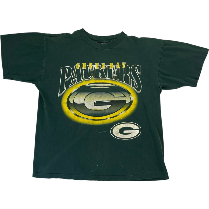 Vintage 90s True Fan NFL Green Bay Packers T-Shirt Green Size Large