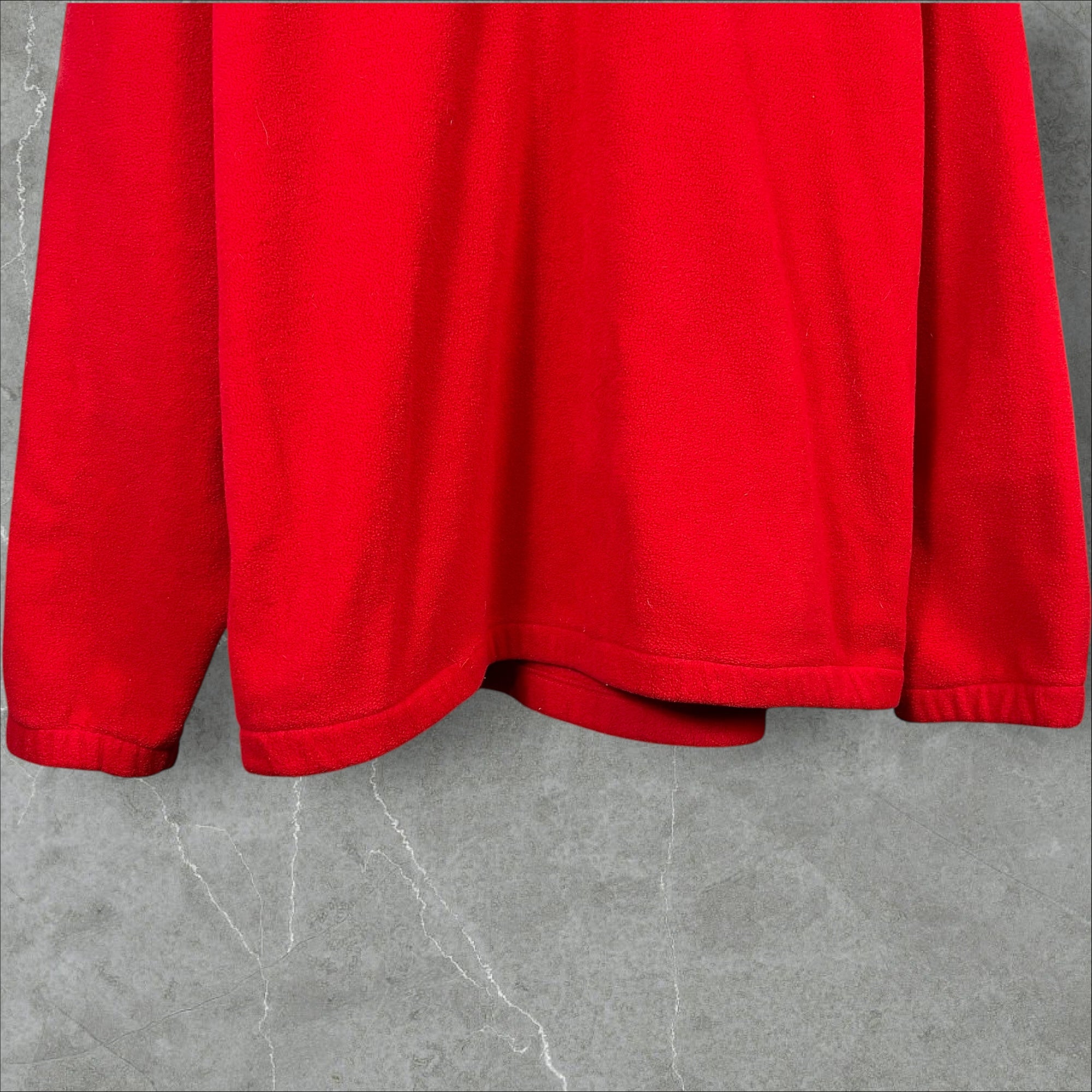 Vintage 90s Tommy Hilfiger Red 1/4 Zip Fleece Pullover Size Large