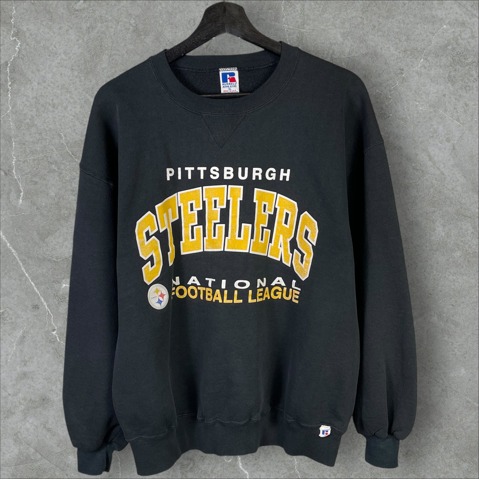 Vintage 90s NFL Pittsburgh Steelers Sweater Black Size Extra Large