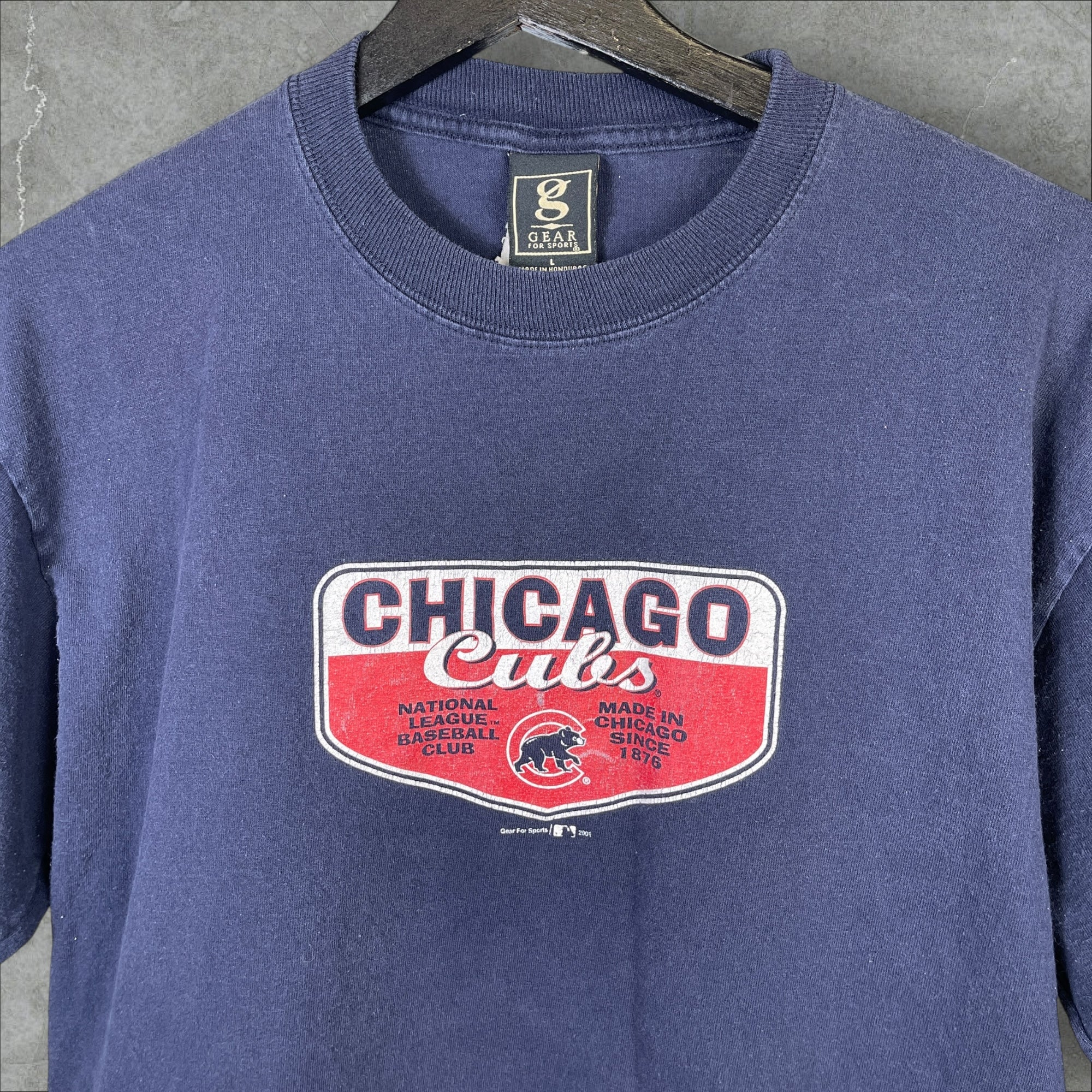 Vintage 90s MLB Chicago Cubs Navy T-Shirt Size Large