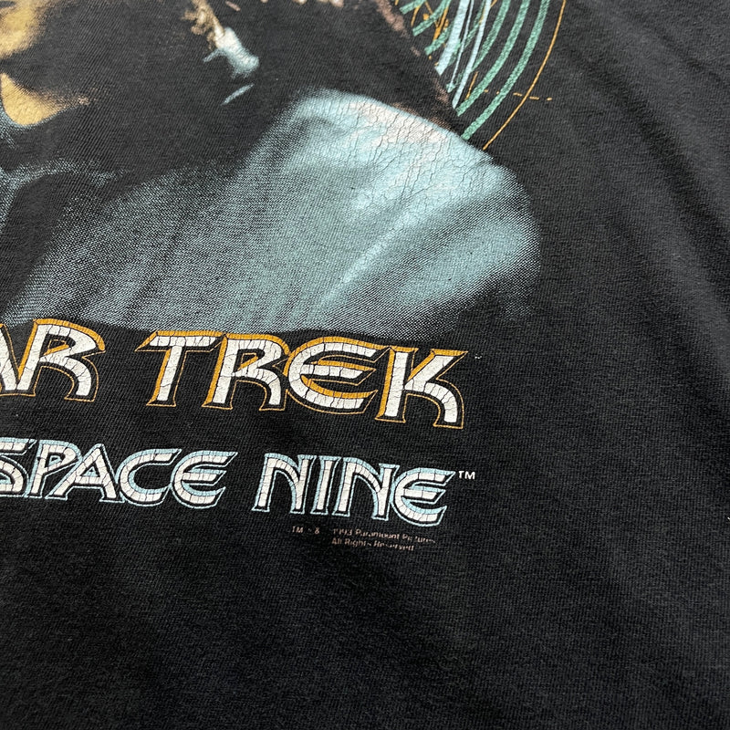 Vintage 90s Star Trek Lieutenant Dax T-Shirt Black Size Medium