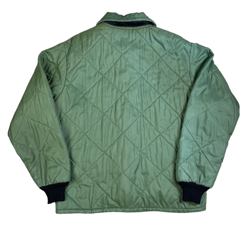 Vintage 90s Big Smith Diamond Quilted Insulated Jacket Green Size L