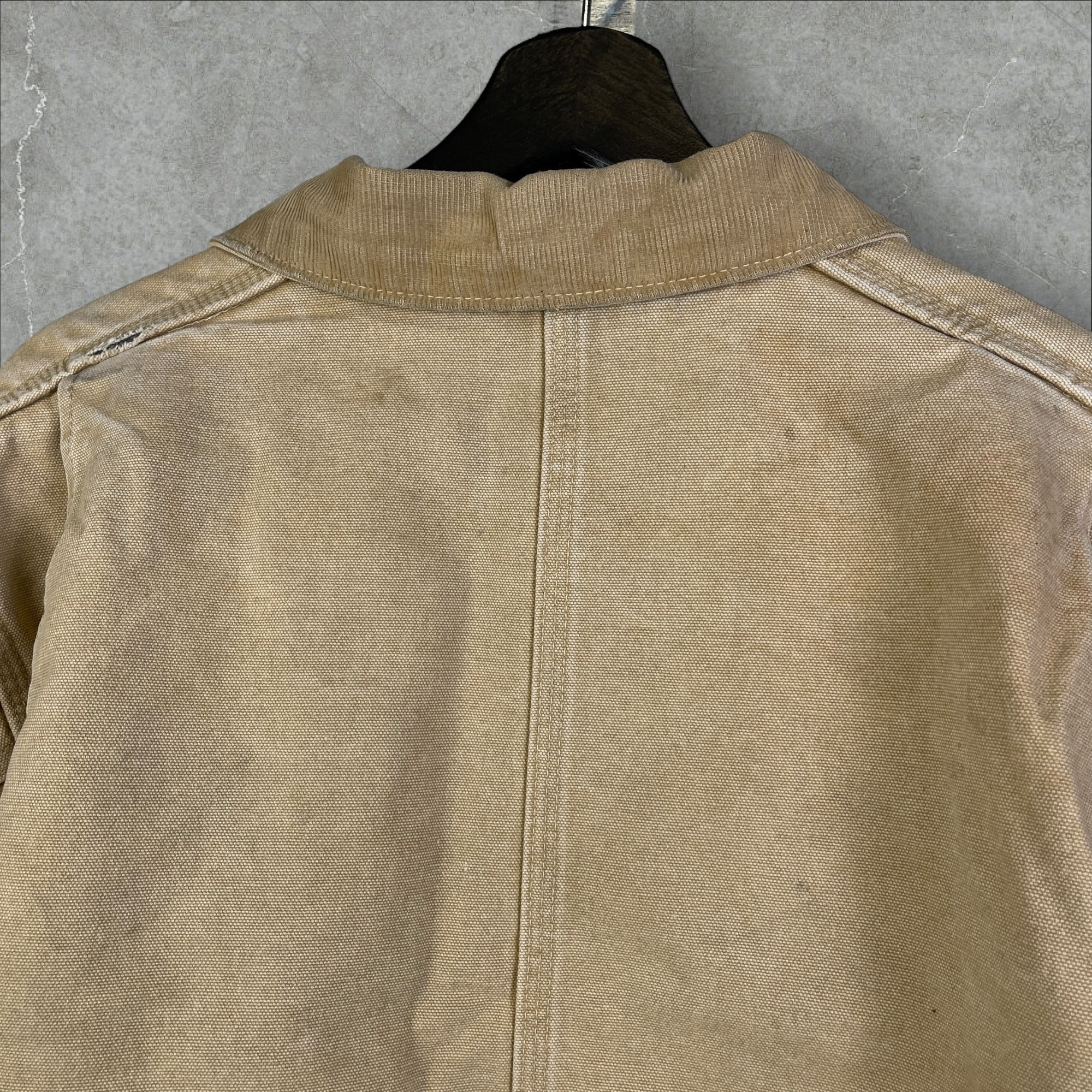 Vintage 70s Carhartt Blanket Lined Work Jacket Chore Barn Coat Tan Size Large
