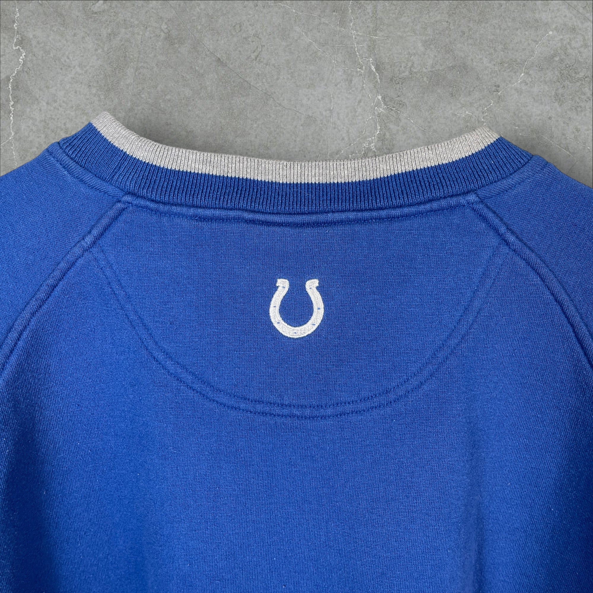 Vintage Y2K NFL Indianapolis Colts Embroidered Sweatshirt Blue Size Medium