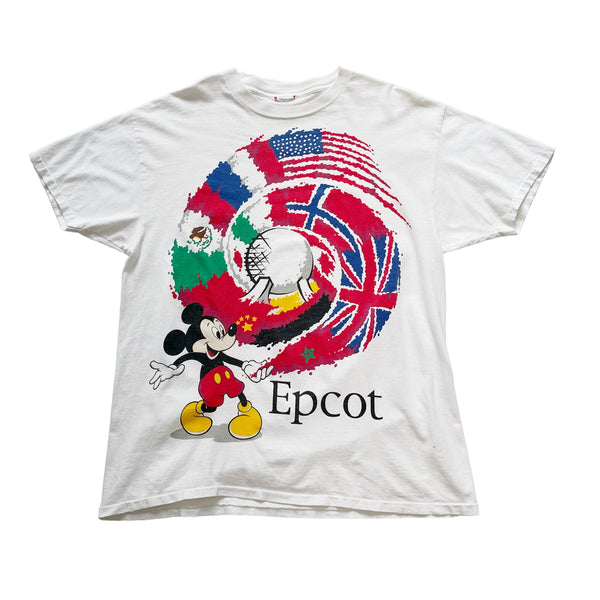 Vintage 90s Disney Epcot Mickey Mouse Graphic Print T-Shirt