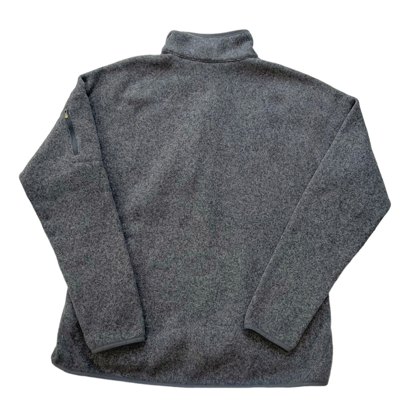 Vintage Eddie Bauer Salt & Pepper 1/4 Zip Up Fleece Sweater