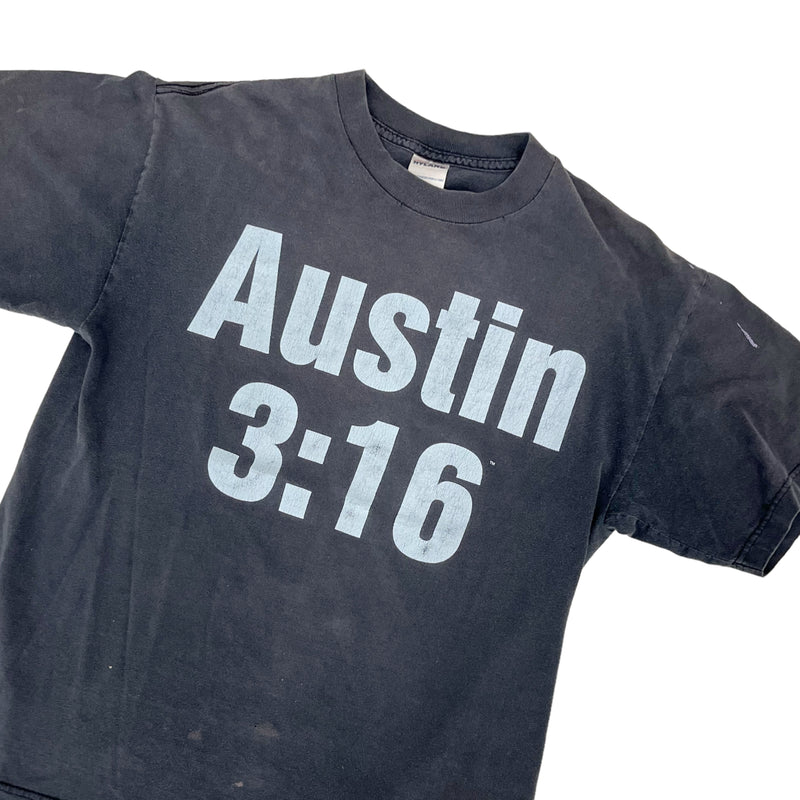 Vintage 1997 Stone Cold Steve Austin 3:16 WWF Back Graphic Black T-Shirt