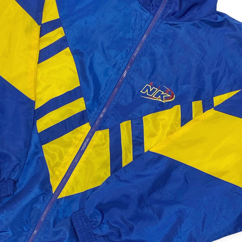 Vintage 90s Air NK Bootleg Blue & Yellow Nike Light Jacket