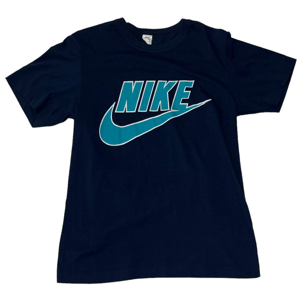 Vintage 80s Nike Air Turquoise Logo Navy T-Shirt