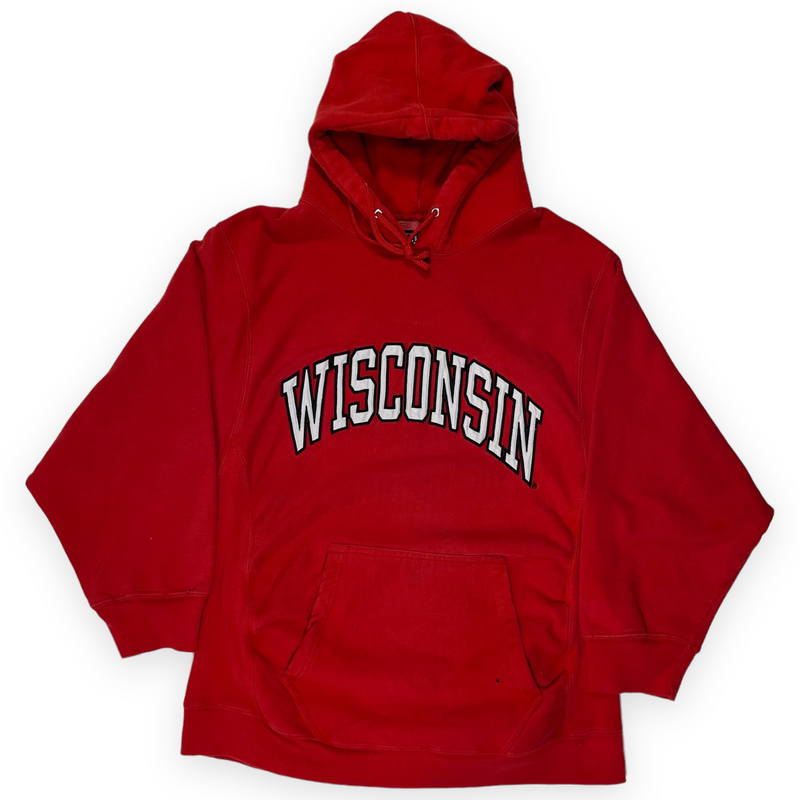 Vintage NCAA University Of Wisconsin Badgers Steve & Barrys Red Hoodie