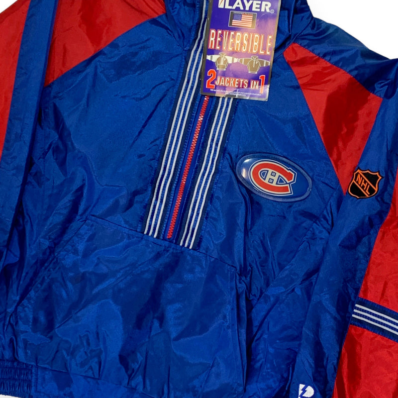 Vintage 90s NHL Montreal Canadians Two Tone Windbreaker